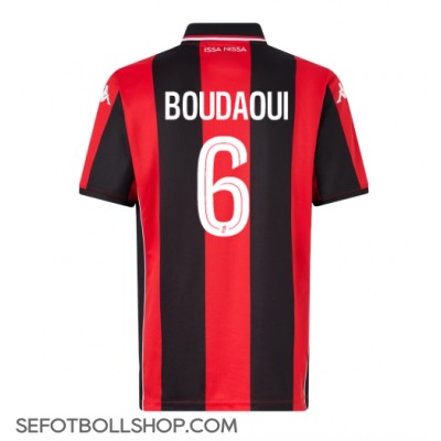 Billiga OGC Nice Hicham Boudaoui #6 Hemma fotbollskläder 2025-26 Kortärmad Billiga OGC Nice Hicham Boudaoui #6 Hemma fotbollskläder 2025-26 Kortärmad